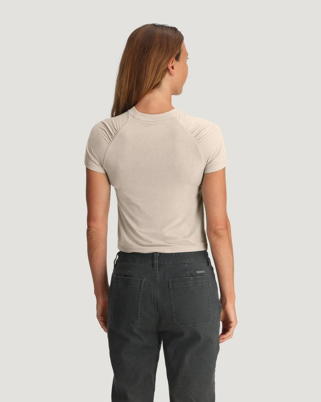 Free Fly Elevate Lightweight Fitted Tee-Heather Birch