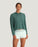 Free Fly Bamboo Shade Crossover Sun Shirt-Sea Pine