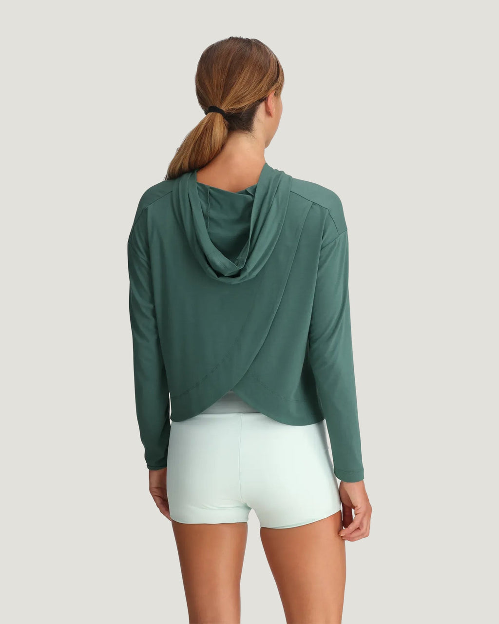 Free Fly Bamboo Shade Crossover Sun Shirt-Sea Pine