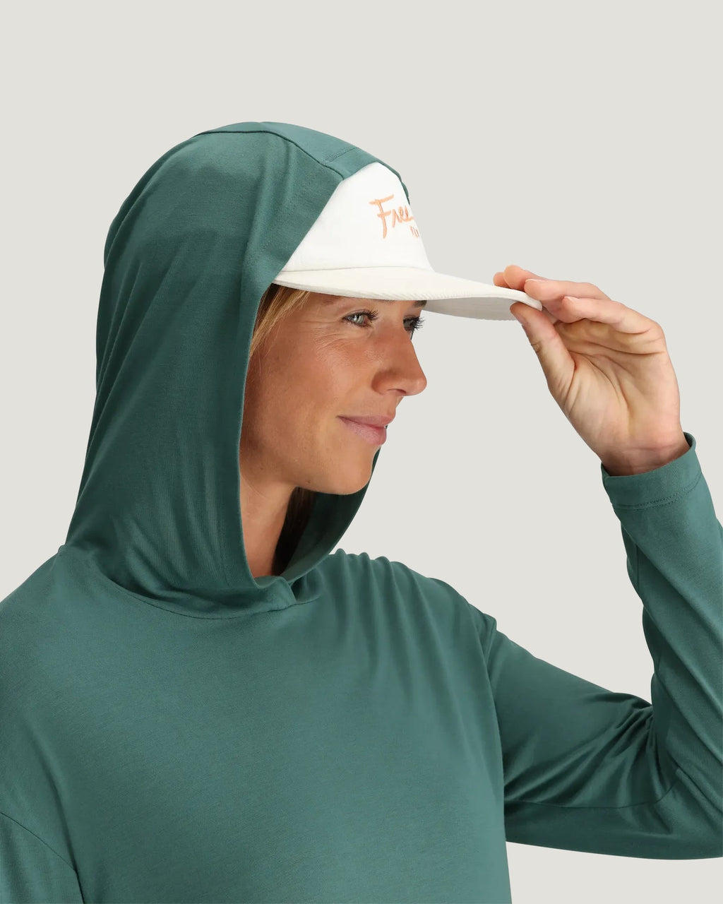 Free Fly Bamboo Shade Crossover Sun Shirt-Sea Pine