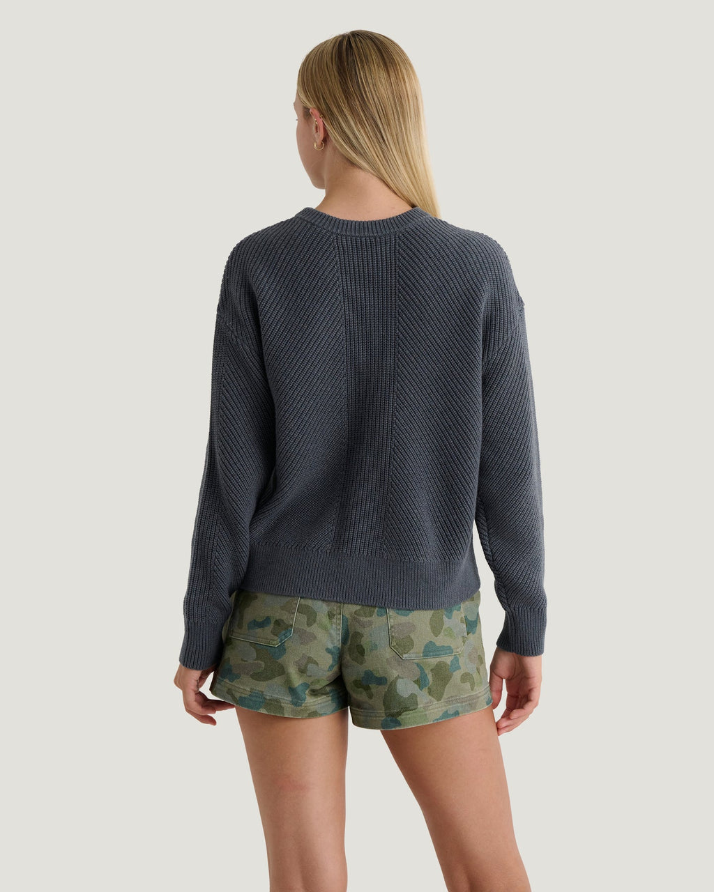 Free Fly Coastloom Crew Sweater-Storm Cloud