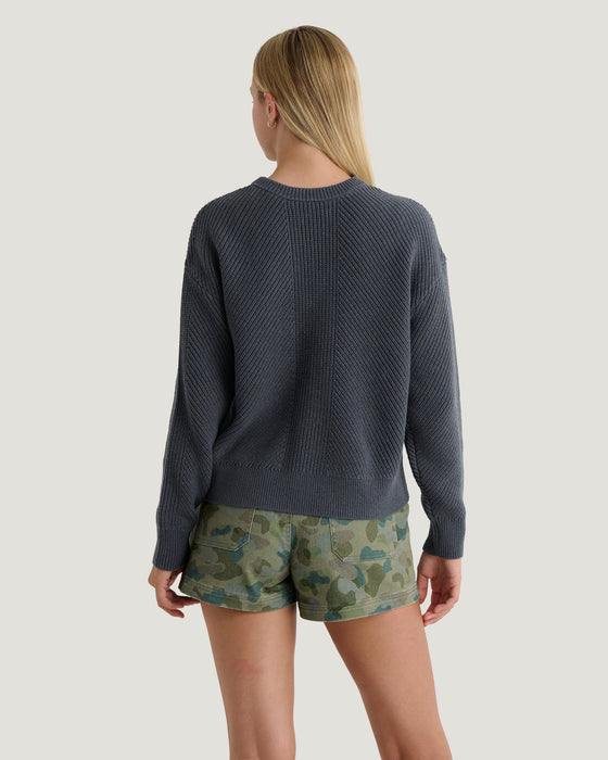 Free Fly Coastloom Crew Sweater-Storm Cloud