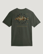 Free Fly Target Species Pocket Tee-Dark Forest
