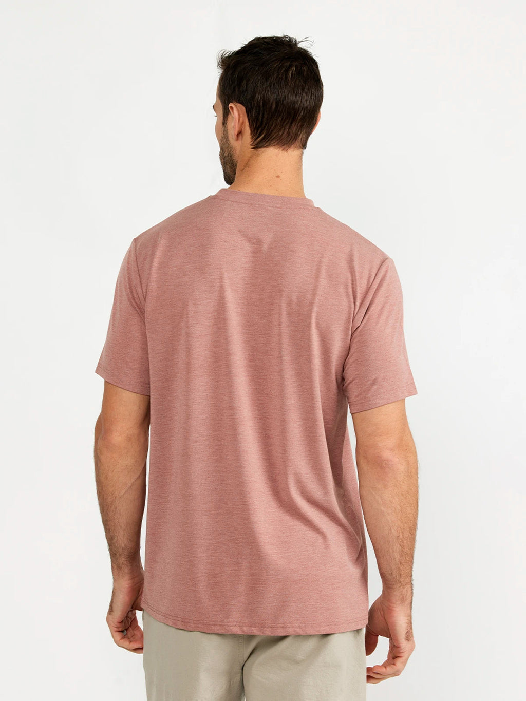 Free Fly Bamboo Flex Pocket Tee-Heather Brick