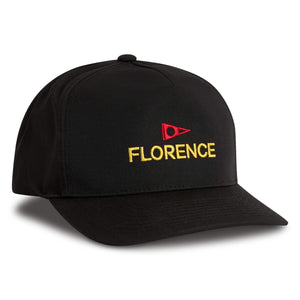 Florence Marine X Logo Structured Twill Hat-Black