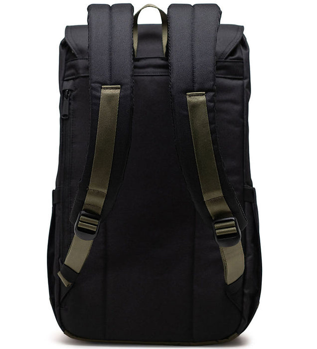 herschel backpack black with leather straps Herschel Retreat Backpack-Black/Ivy Green/Chutney — REAL Watersports