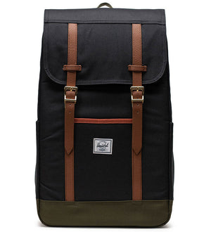 Herschel Retreat Backpack-Black/Ivy Green/Chutney