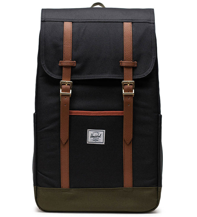 herschel backpack organizr Herschel Retreat Backpack-Black/Ivy Green/Chutney