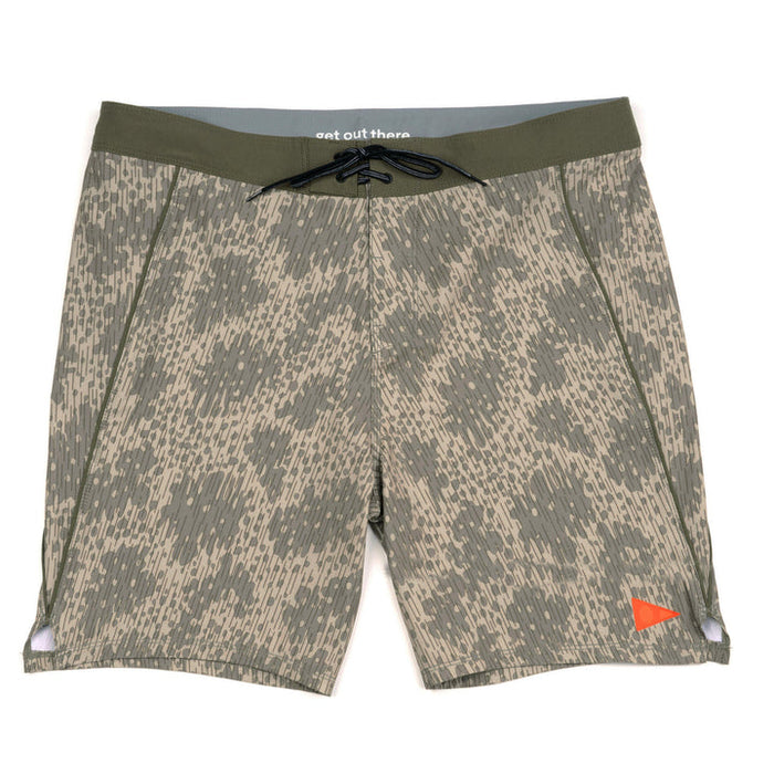 Florence Marine X Rain Camo Boardshorts-Burnt Olive