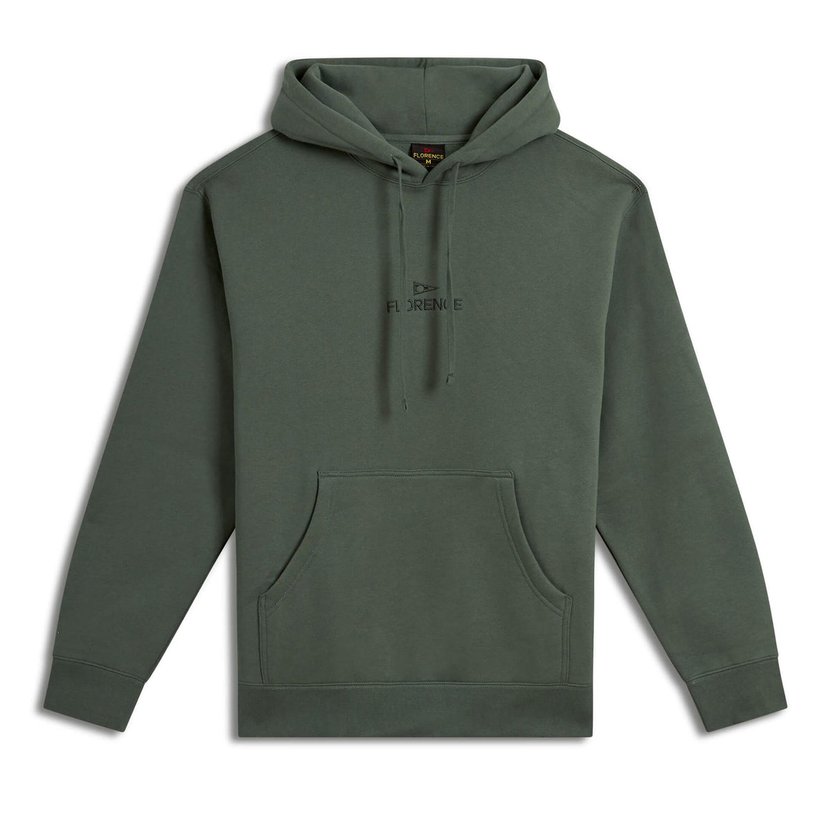 Florence Marine X Florence Embroidered Hooded Sweatshirt-Dark Sage