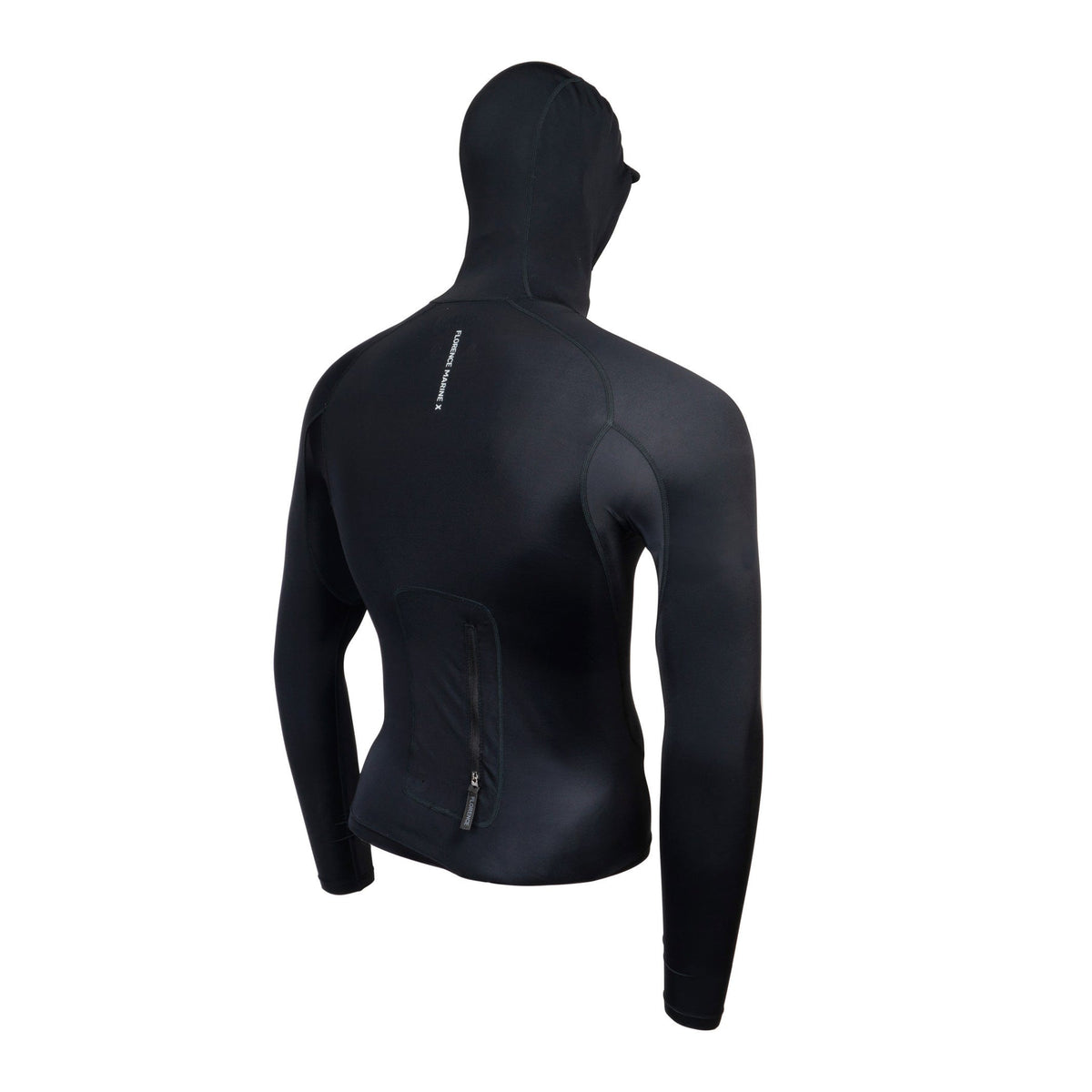 Florence Marine X L/S Utility Pocket Hooded Rashguard-Black