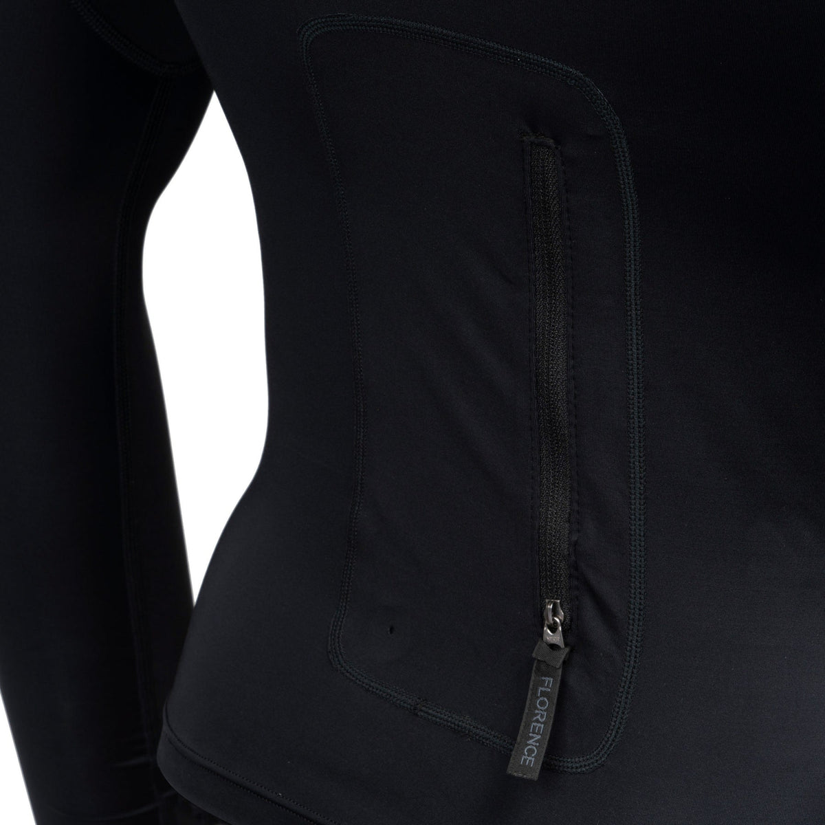 Florence Marine X L/S Utility Pocket Hooded Rashguard-Black