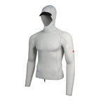 Florence Marine X L/S Utility Pocket Hooded Rashguard-Silver