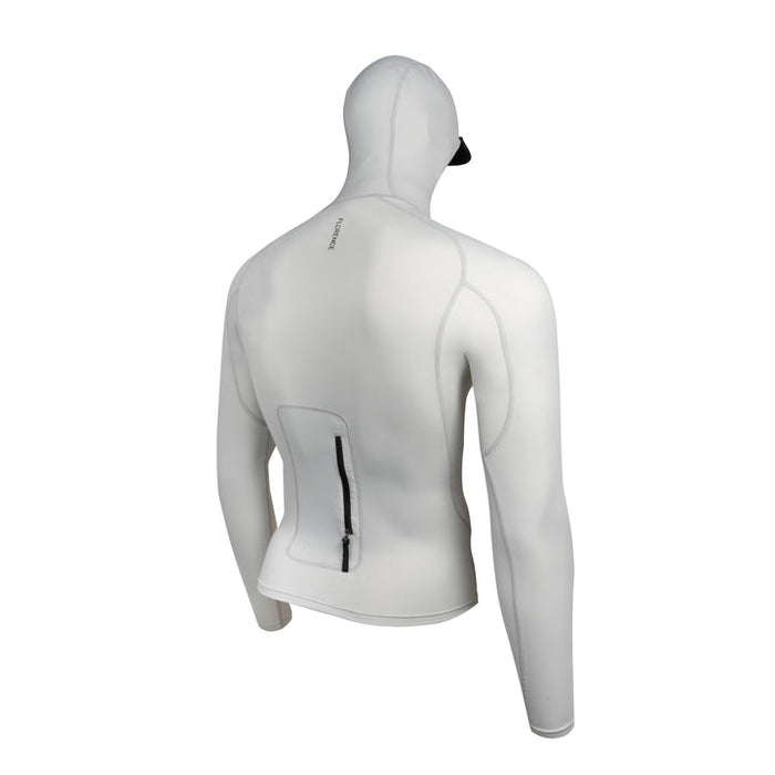 Florence Marine X Hooded 2.0 L/S Rashguard-Silver