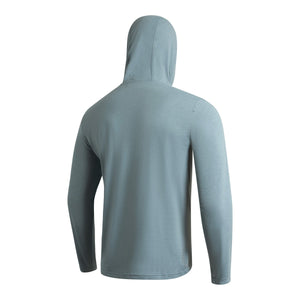 Florence Marine X Airtex L/S Hooded Sun Shirt-Heather Light Sea Blue