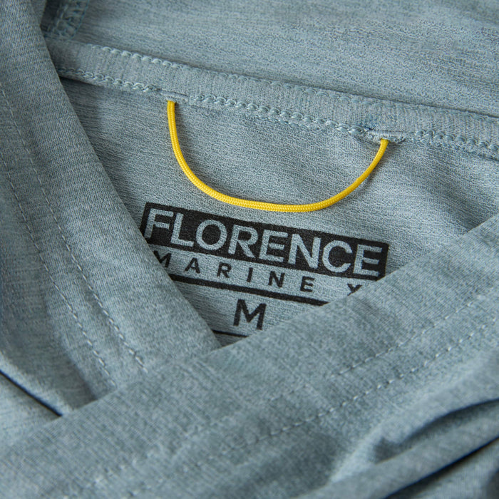 Florence Marine X Airtex L/S Hooded Sun Shirt-Heather Light Sea Blue