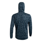Florence Marine X Airtex Hooded L/S Shirt-Heather Light Sea Blue Camo