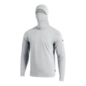 Florence Marine X Airtex Balaclava L/S Hooded Sun Shirt-Light Heather Grey