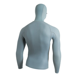 Florence Marine X Windshield L/S Hooded 2.0 Rashguard-Light Sea Blue