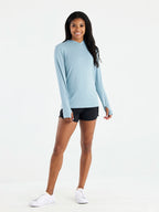 Free Fly Bamboo Shade Lightweight Hooded L/S Shirt-Ocean Mist