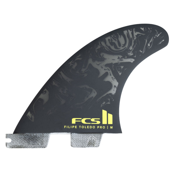 FCS Filipe Toledo PG Tri Fin Set-Black-Large — REAL Watersports