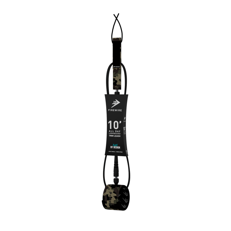 Firewire All Day Longboard Leash-Camo-10' x 7mm