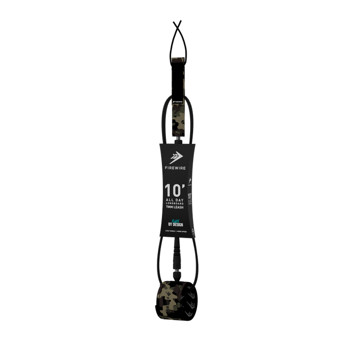 Firewire All Day Longboard Leash-Camo-10' x 7mm