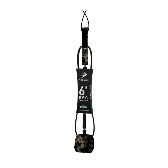 Firewire All Day Leash-Black Camo-6' x 7mm