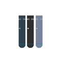 Stance Origin 3 Pack Crew Socks-Indigo