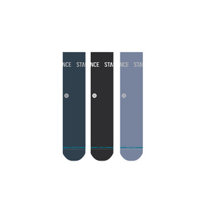 Stance Origin 3 Pack Socks-Indigo