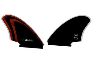 Machado Too Fish Futures Keel Twin Fin Set-Red/Blk