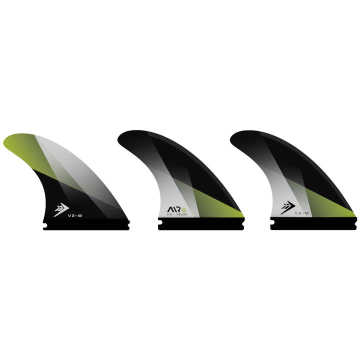 Firewire Velox Single Tab Tri/Quad Fin Set-Green-Medium