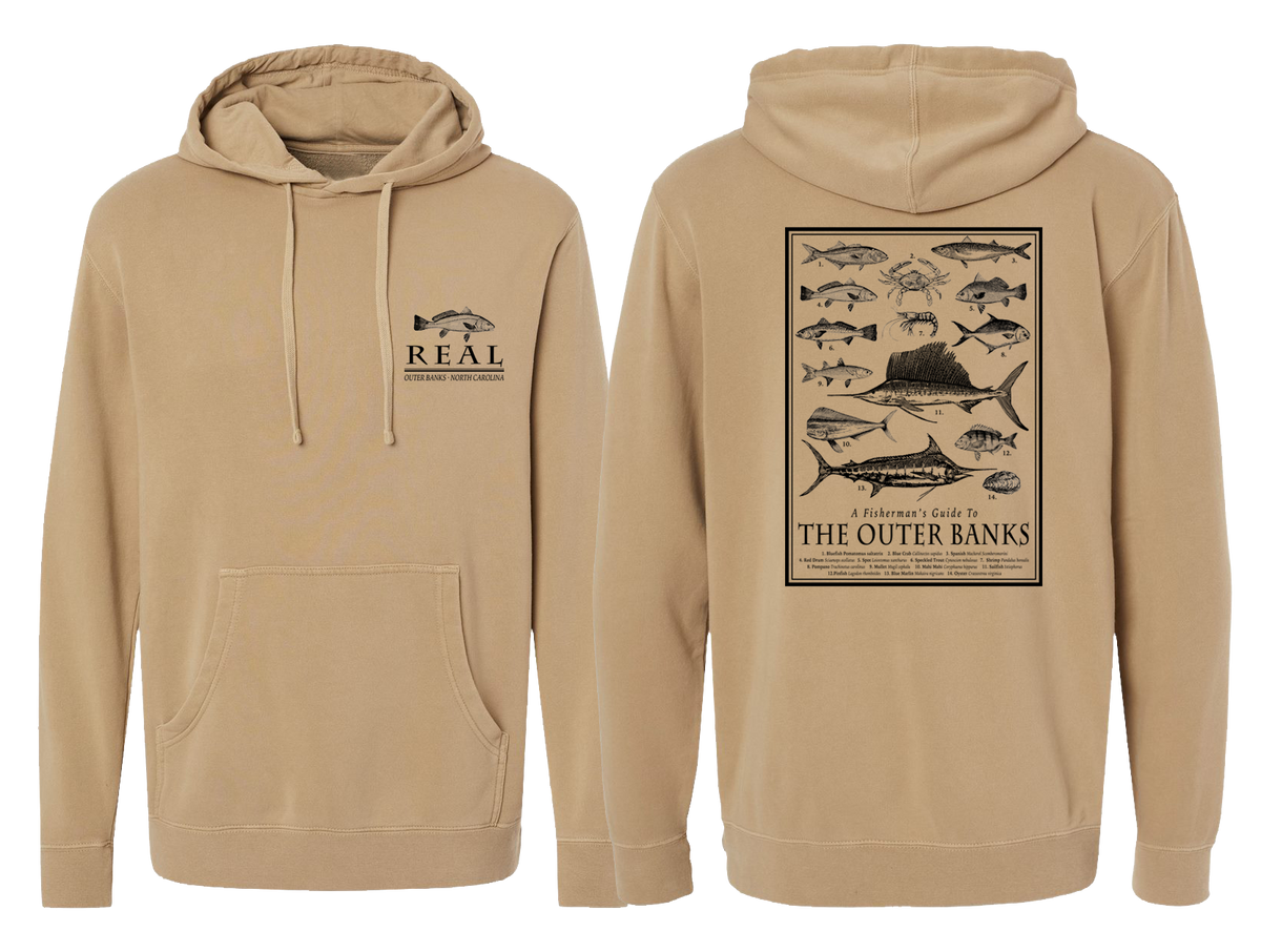 REAL Fisherman's Field Guide Sweatshirt-Sandstone
