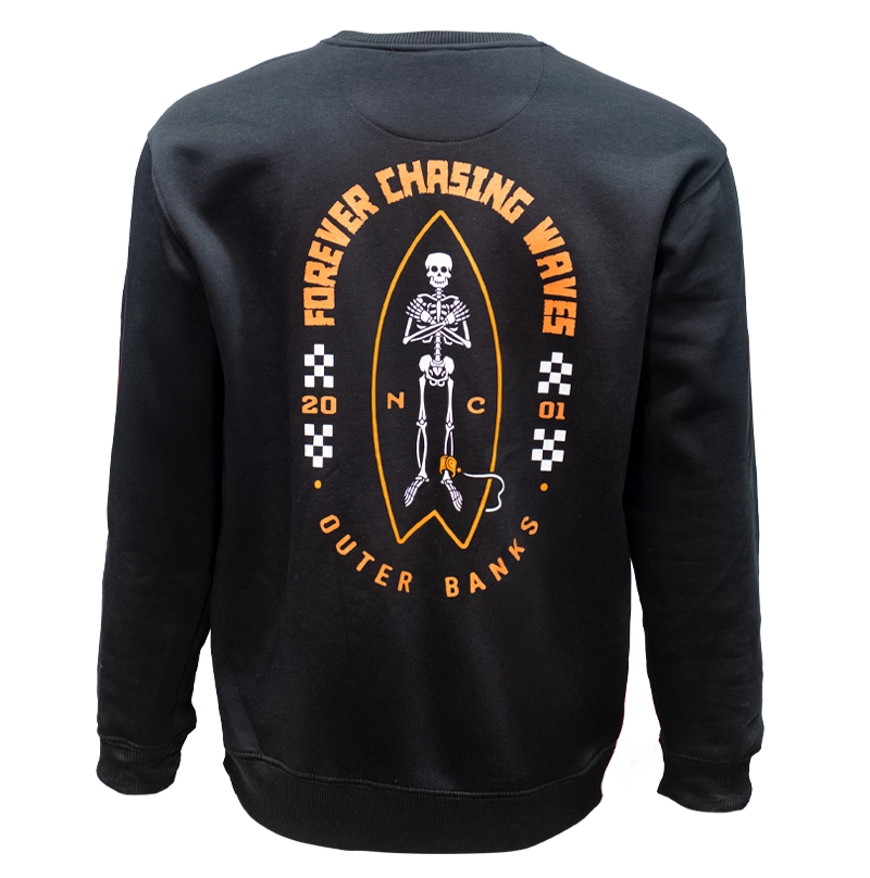 REAL Forever Shredder Crew Sweatshirt-Black