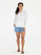 Free Fly Bamboo Slub Hooded L/S Shirt-Sea Salt
