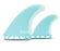 Futures Coco Ho Twin + 1 Fin Set-Blue-Small
