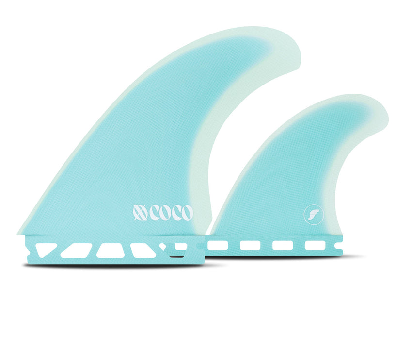 Futures Coco Ho Twin + 1 Fin Set-Blue-Small