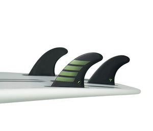 Futures F8 Alpha Tri Fin Set-Carbon/Olive-Large— Alternate View