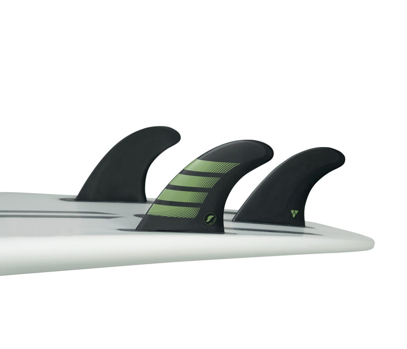 Futures F8 Alpha Tri Fin Set-Carbon/Olive-Large