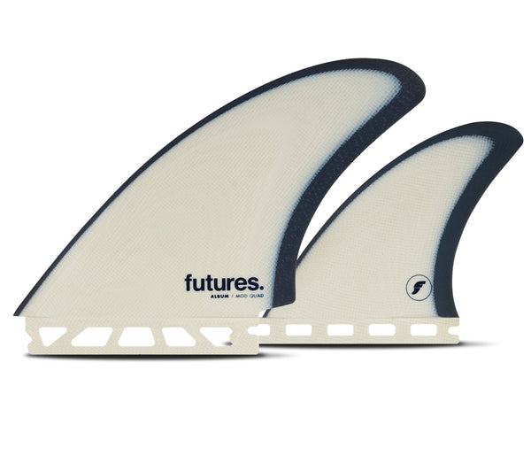 Futures Album Mod Controller Quad Fin Set Blue Grey