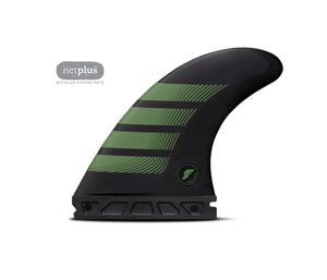 Futures F8 Alpha Tri Fin Set-Carbon/Olive-Large