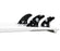 Futures Ando Blackstix Tri Fin Set-Black-Large