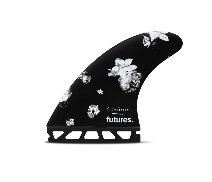 Futures Ando Blackstix Tri Fin Set-Black-Large