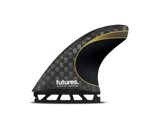 Futures Vector 3/2 Blackstix Tri Fin Set-Gold-Medium