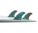 Futures Christenson Honeycomb Tri/Quad Fin Set-Blue/Brown-Medium