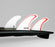 Futures Ethan Ewing Fiberglass Tri Fin Set-White/Red-Large