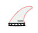 Futures Jordy Honeycomb Tri Fin Set-White/Red-Medium