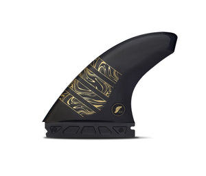 Futures Alpha 3/2 Carbon Tri Fin Set-Black/Gold-Medium