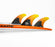 Futures Mayhem 3.0 Honeycomb Tri Fin Set-Orange-Small