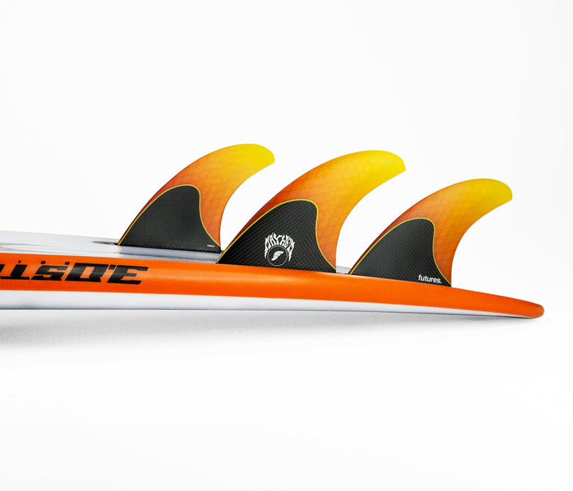 Futures Mayhem 3.0 Honeycomb Tri Fin Set Orange Small REAL Watersports